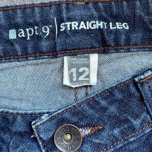 Apt 9 straight leg jeans, size 12 - Picture 5 of 5